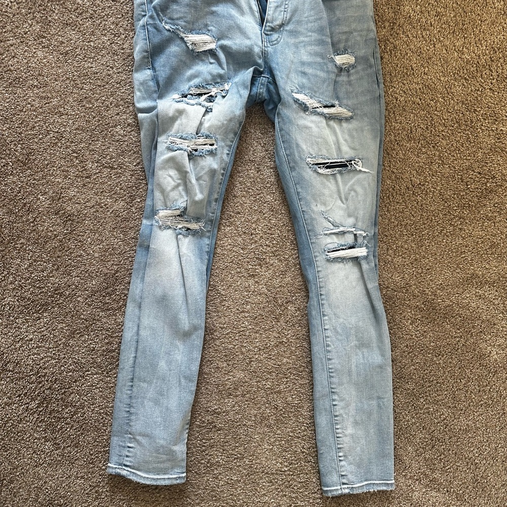Jordan Craig Light Blue Distressed Skinny Jeans